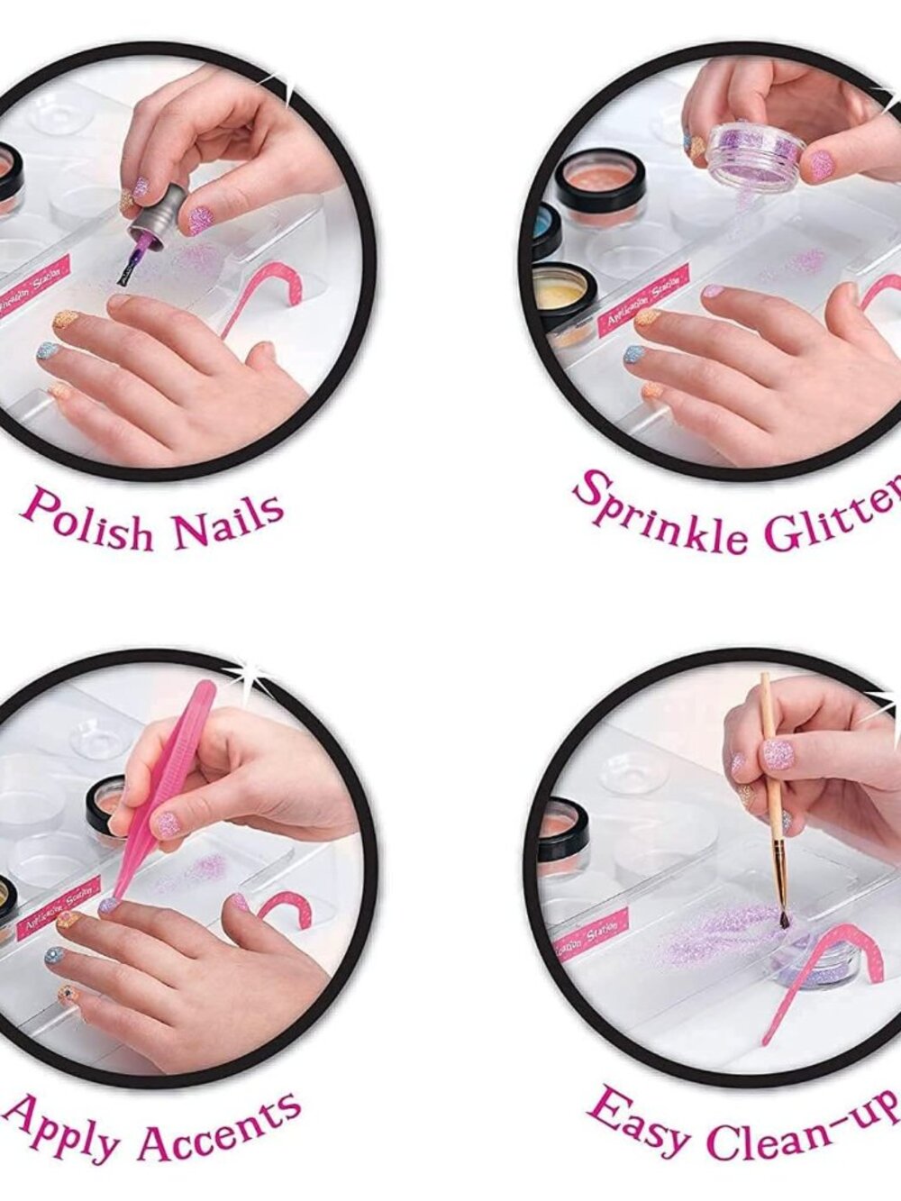Pretend Play Nail Art Kit for Kids, DIY Manicure Beauty Salon Toy - Picture 8 of 10